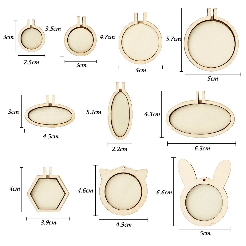 Cerceau rond de broderie en bo - Wood Ring Blank avis et prix
